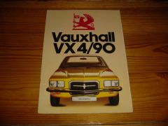 Prospekt VAUXHALL VX4/90 1974 VAUXHALL VX4/90 1974 brochure