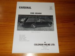 COLEMAN MILNE CARDINAL SWB HEARSE BROCHURE