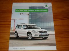 SKODA YETI GREELINE BUSINESS 2014 brochure