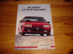 CITROEN BX SPORT 1986 brochure