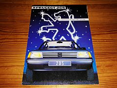 PEUGEOT 205 1984 BROCHURE