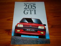 PEUGEOT 205 GTi 1988 brochure