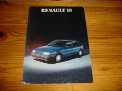 RENAULT 19 1989 brochure