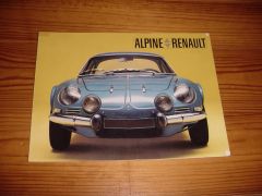Prospekt Alpine Renault A110 Alpine Renault A110 brochure