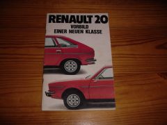 RENAULT 20 1978 brochure