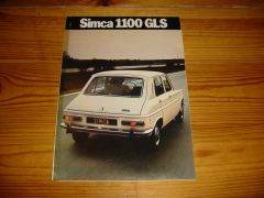 SIMCA 1100 GLS 1972 brochure