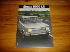 SIMCA 1000 LS 1972 brochure