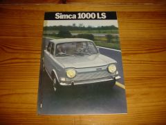 SIMCA 1000 LS 1972 brochure
