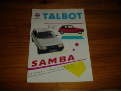 TALBOT SAMBA 1982 brochure