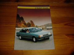 TALBOT SOLARA 1985 brochure