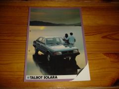TALBOT SOLARA 1980 brochure