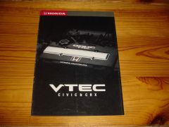HONDA CIVIC & CRX VTEC 1991 brochure