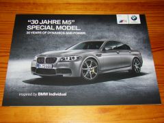 BMW M5 SPECIAL EDITION "30 JAHRE M5" brochure