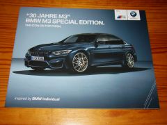 BMW M3 SPECIAL EDITION "30 JAHRE M3" brochure