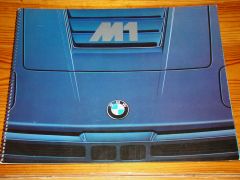 BMW M1 1978 brochure, BMW M1 1978 katalog, BMW M1 1978 prospekte