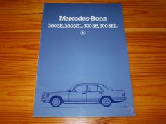 MERCEDES 380SE, 380SEL, 500SE, 500SEL 1983 brochure