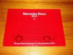 MERCEDES 190 1983 brochure
