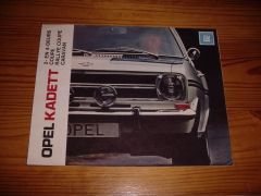 OPEL KADETT COUPE/RALLYE COUPE/CARAVAN 1970 brochure