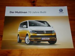 VW MULTIVAN 70 JAHRE BULLI 2017 brochure