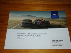 Prospekt ALPINA B4 BITURBO 2017 ALPINA B4 BITURBO 2017 brochure