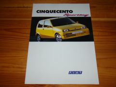 FIAT CINQUECENTO SPORTING 1994  brochure