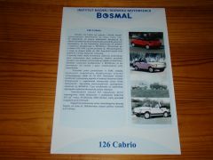 BOSMAL FIAT 126 CABRIO BROCHURE