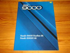 SAAB 9000 TURBO 16 & 9000i 16 1986 brochure