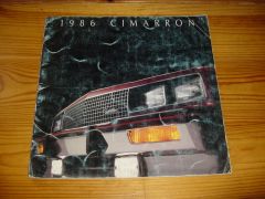 CADILLAC CIMARRON 1986 brochure