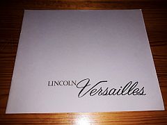 Prospekt LINCOLN VERSAILLES 1978