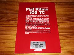 FIAT RITMO 105 TC 1983 brochure