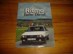 FIAT RITMO TURBO DIESEL 1986 brochure