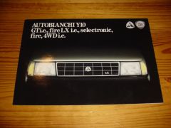 Prospekt AUTOBIANCHI Y10 1990 AUTOBIANCHI Y10 1990 brochure